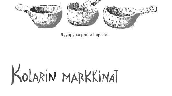 Piirros kolmesta pienestä puisesta kupista